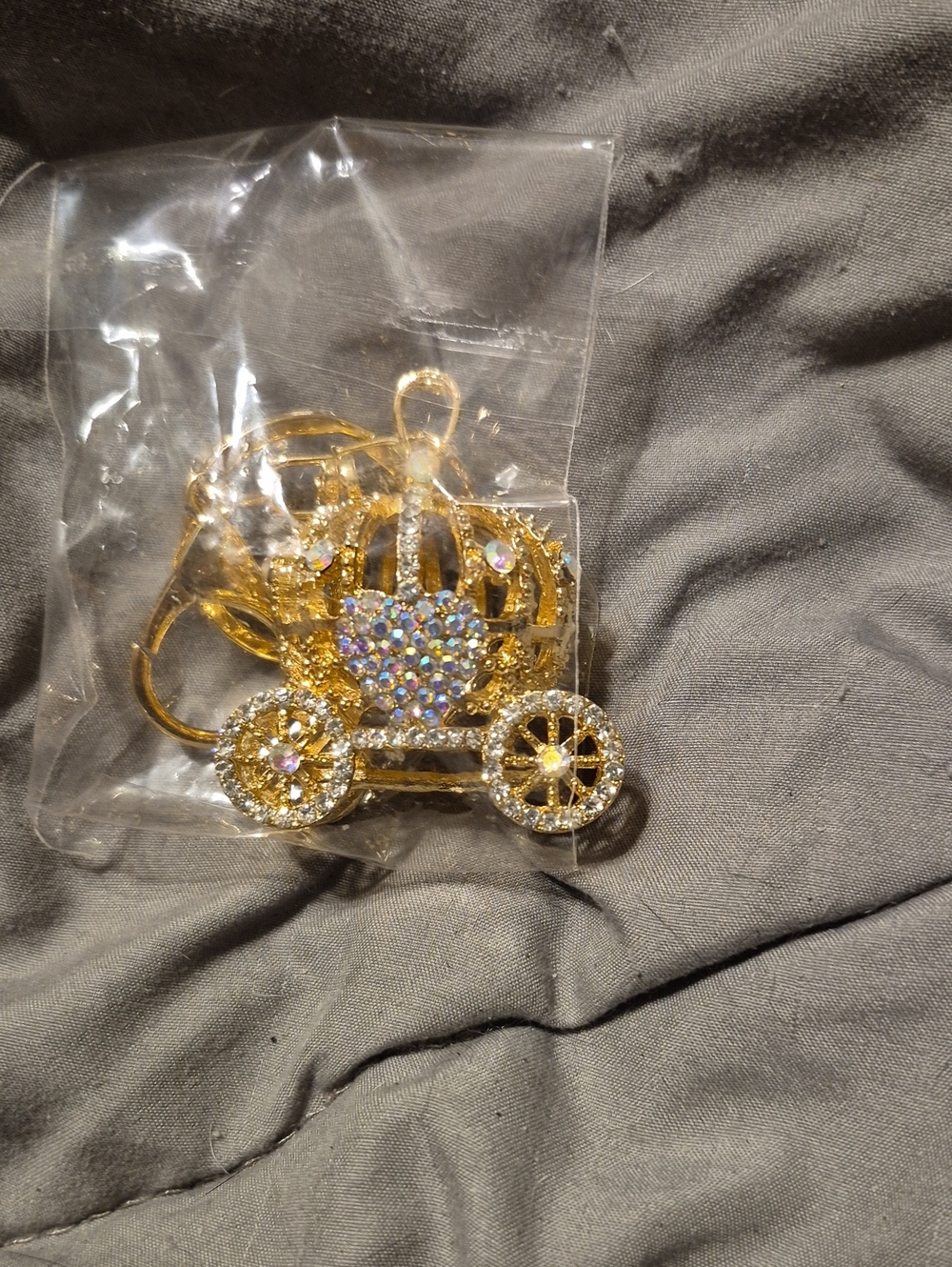 Gold Carriage Charms with Colored Heart NWT